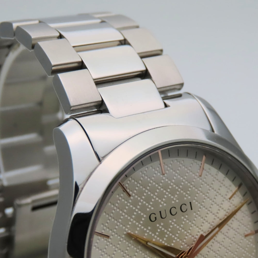 Gucci G-Timeless 126.4 SS Diamante Men's Watch GUCCI — Good