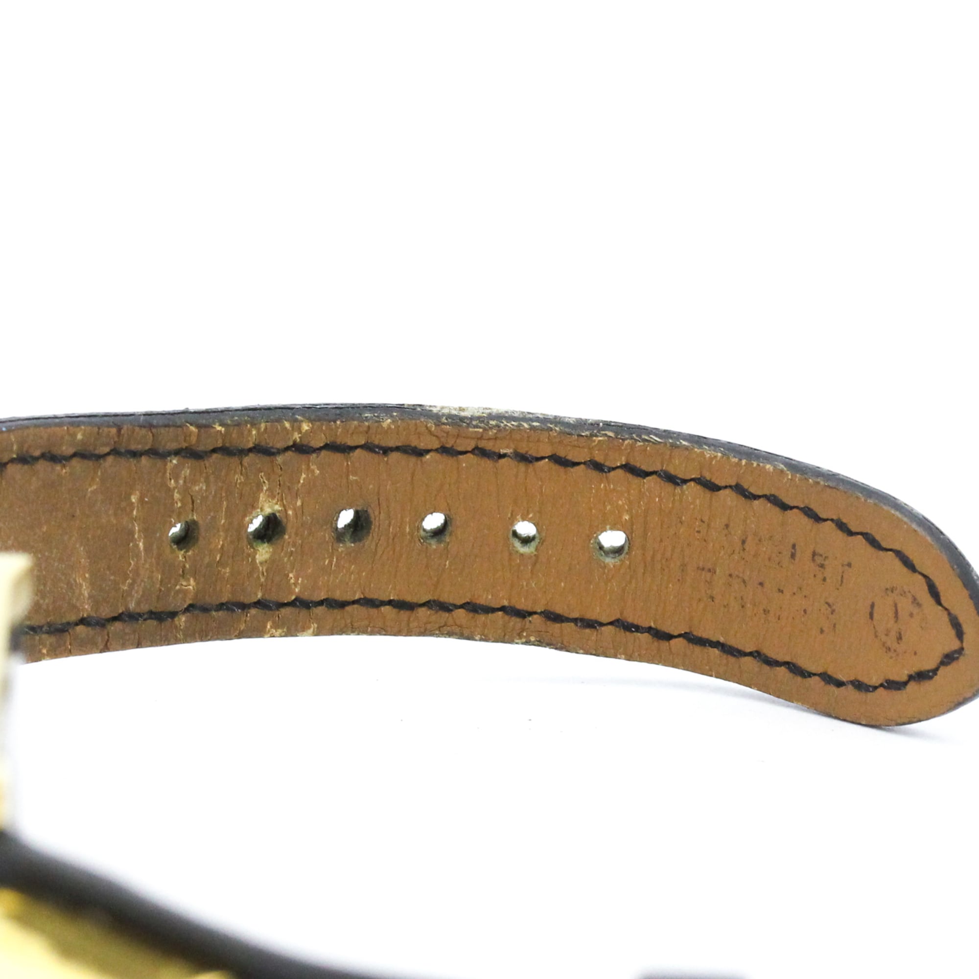 HERMES Medor Gold Plated Leather Quartz Ladies Watch — Good