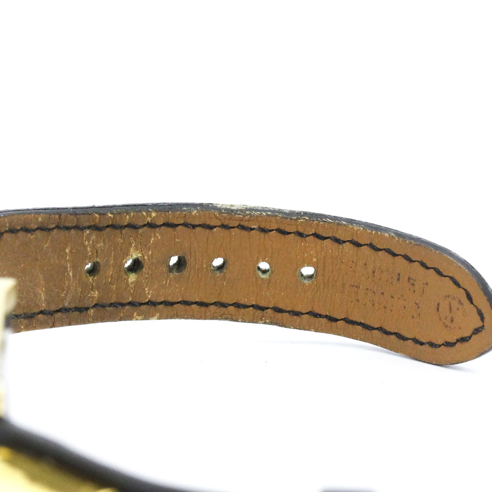 HERMES Medor Gold Plated Leather Quartz Ladies Watch — Good