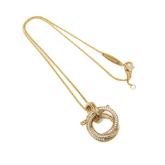 Salvatore Ferragamo Gancini 760609 Gold Plating Rhinestone Women,Men Fashion Pendant Necklace (Gold) — Like New