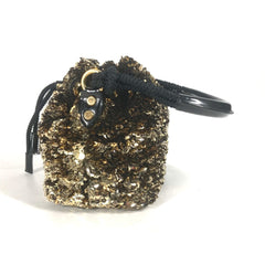 LOUIS VUITTON M40322 2010 Cruise Collection Noe Rococo All Sequin Shoulder Bag Handbag Leather Women's Gold L-240613-21 — Like New