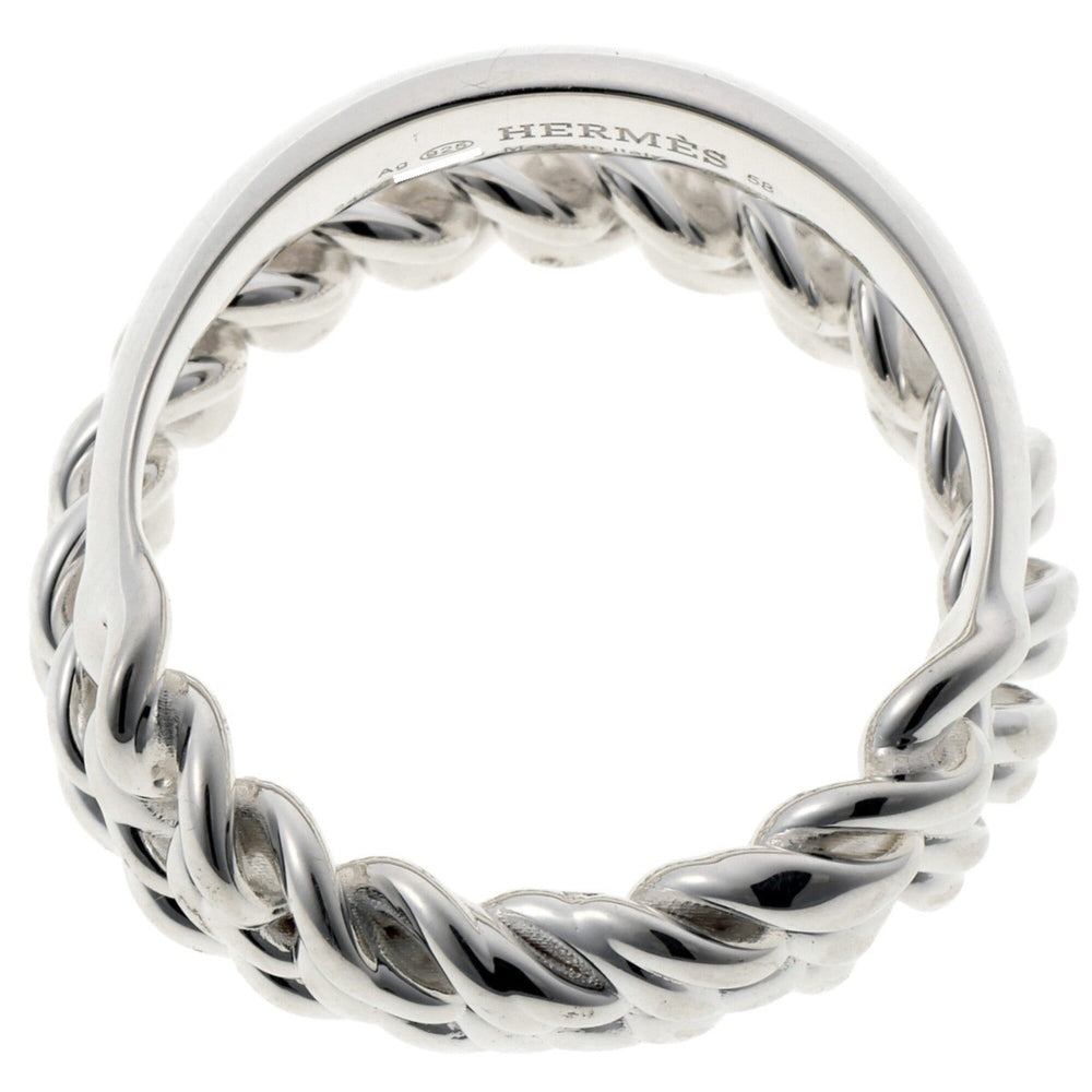 Hermes Boucles Sellier Inflexible Ring, Ag925 Silver — Like New