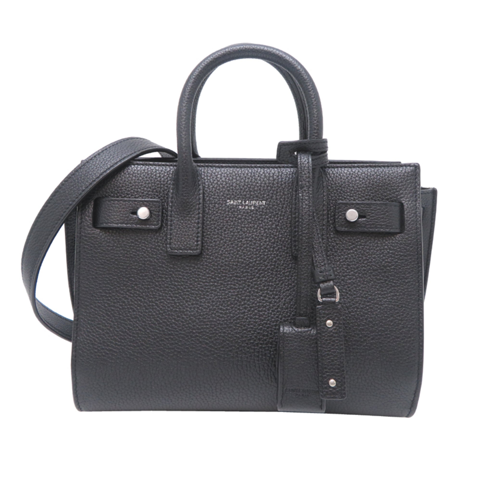 Saint Laurent Paris Sac de Jour Baby Women's Handbag 485019 Leather Black