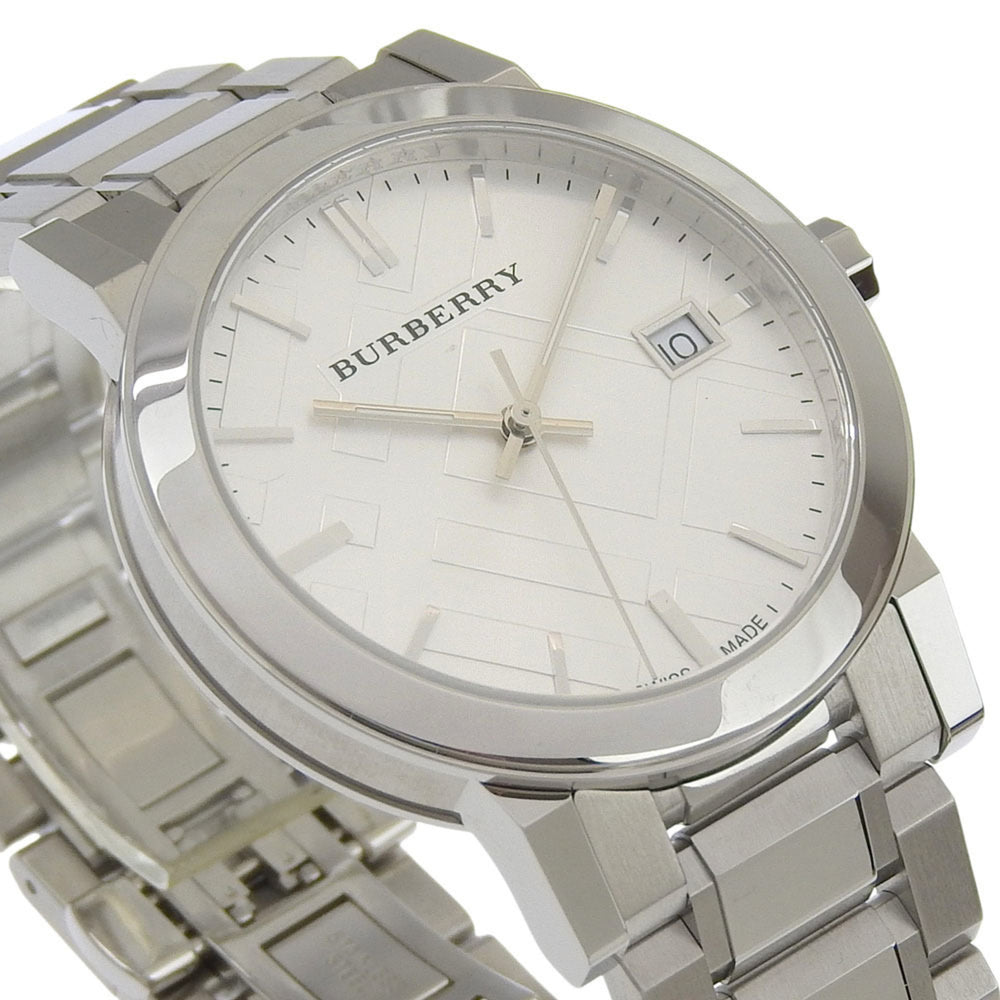 Burberry BU9000 Stainless Steel Watch, Silver, Quartz, Analog Display, Silver Dial, Women's — Very Good