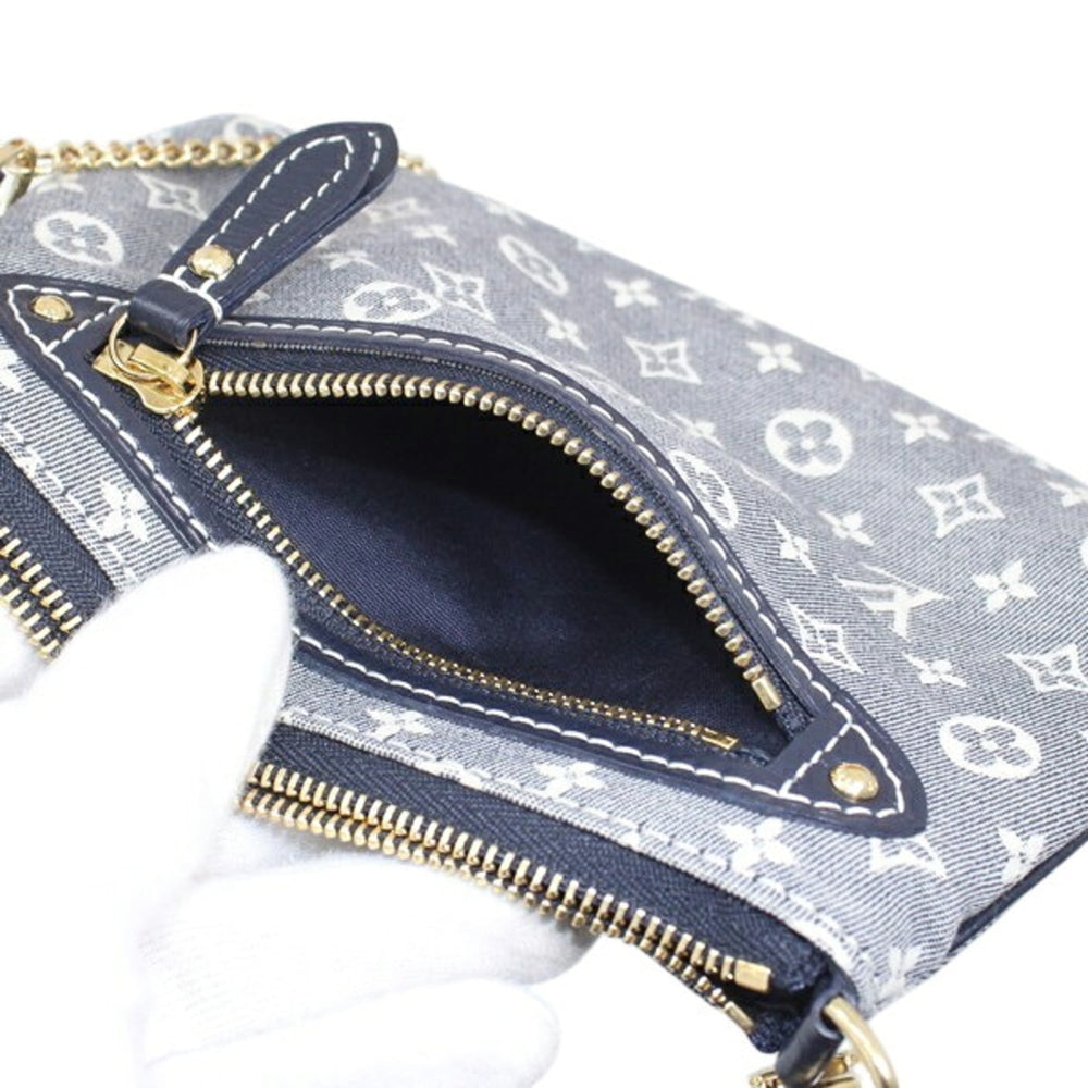 LOUIS VUITTON Mini Pochette Accessoires Monogram Idylle Canvas Navy Pouch Handbag M62998 KM3351 — Like New