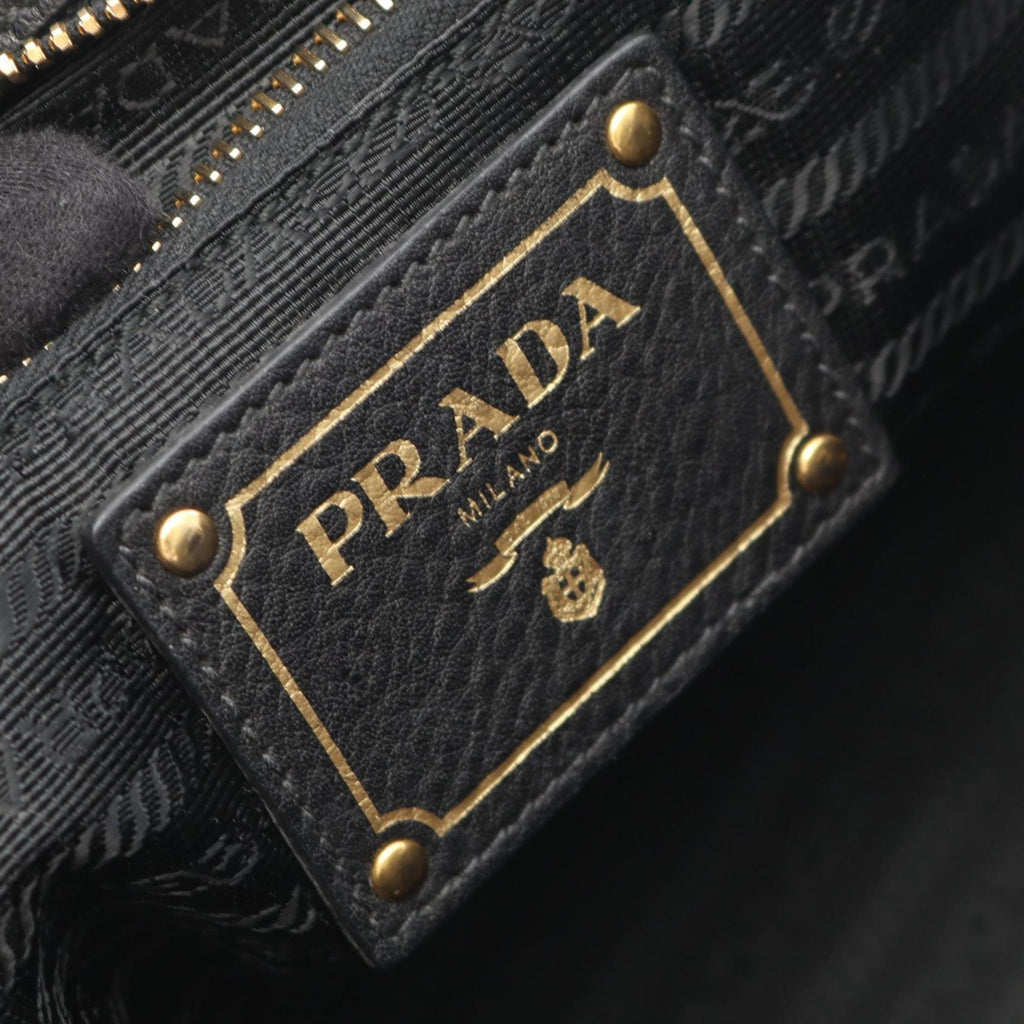 Prada PRADA handbag, leather, women's, black, BR4627