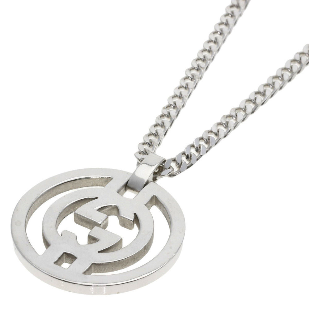 Gucci Interlocking Necklace, Silver, Women's — Like New