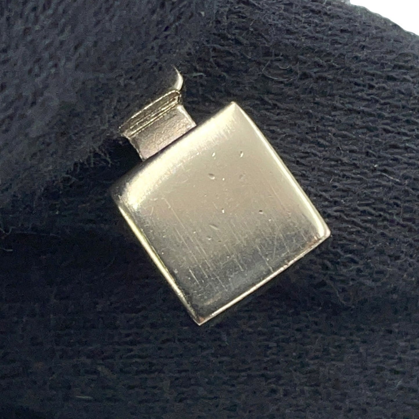 CHANEL Coco Mark Swing Perfume Bottle Heart Faux Pearl Metal Earrings B18B