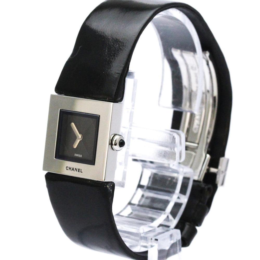 CHANEL Matelasse Steel Leather Quartz Ladies Watch H0116 Polished — Very Good
