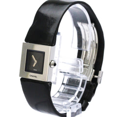 CHANEL Matelasse Steel Leather Quartz Ladies Watch H0116 Polished — Very Good