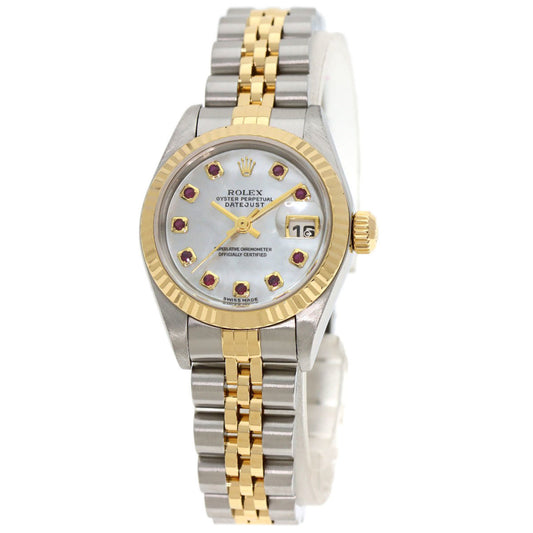 Rolex 79173NGR Datejust 10-Piece Ruby Watch in Stainless Steel/SSx18KYG/18KYG Women's