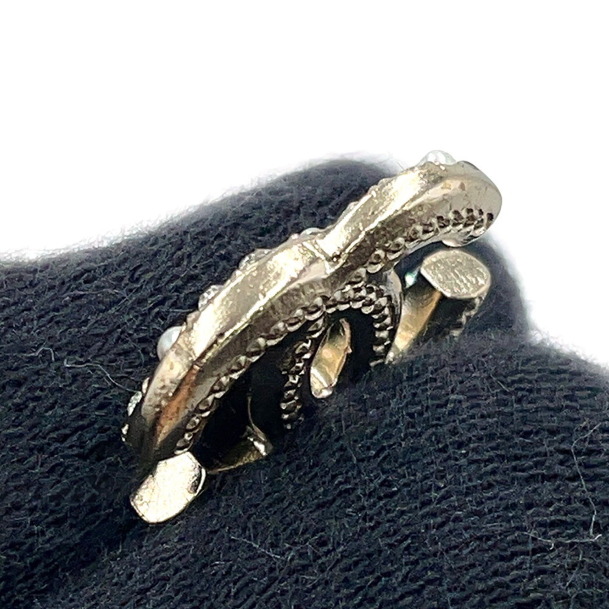 Chanel Brooch, Coco Mark, Metal, Faux Pearl Rhinestones, C21C CHANEL Brooch BROACH — Like New