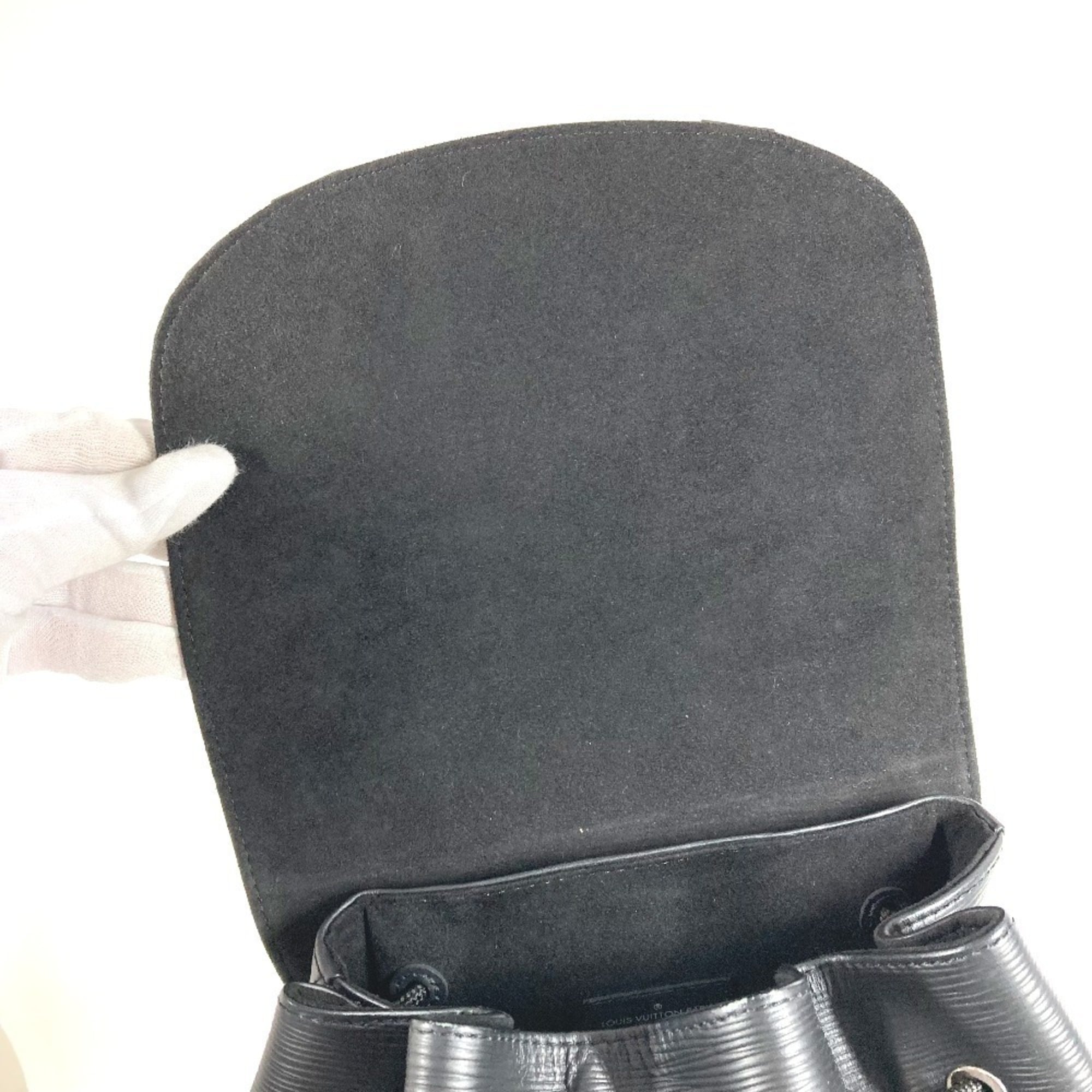 LOUIS VUITTON M53413 Epi Supreme Collaboration Christopher PM Backpack Bag Rucksack Leather Men's Noir Black — Like New