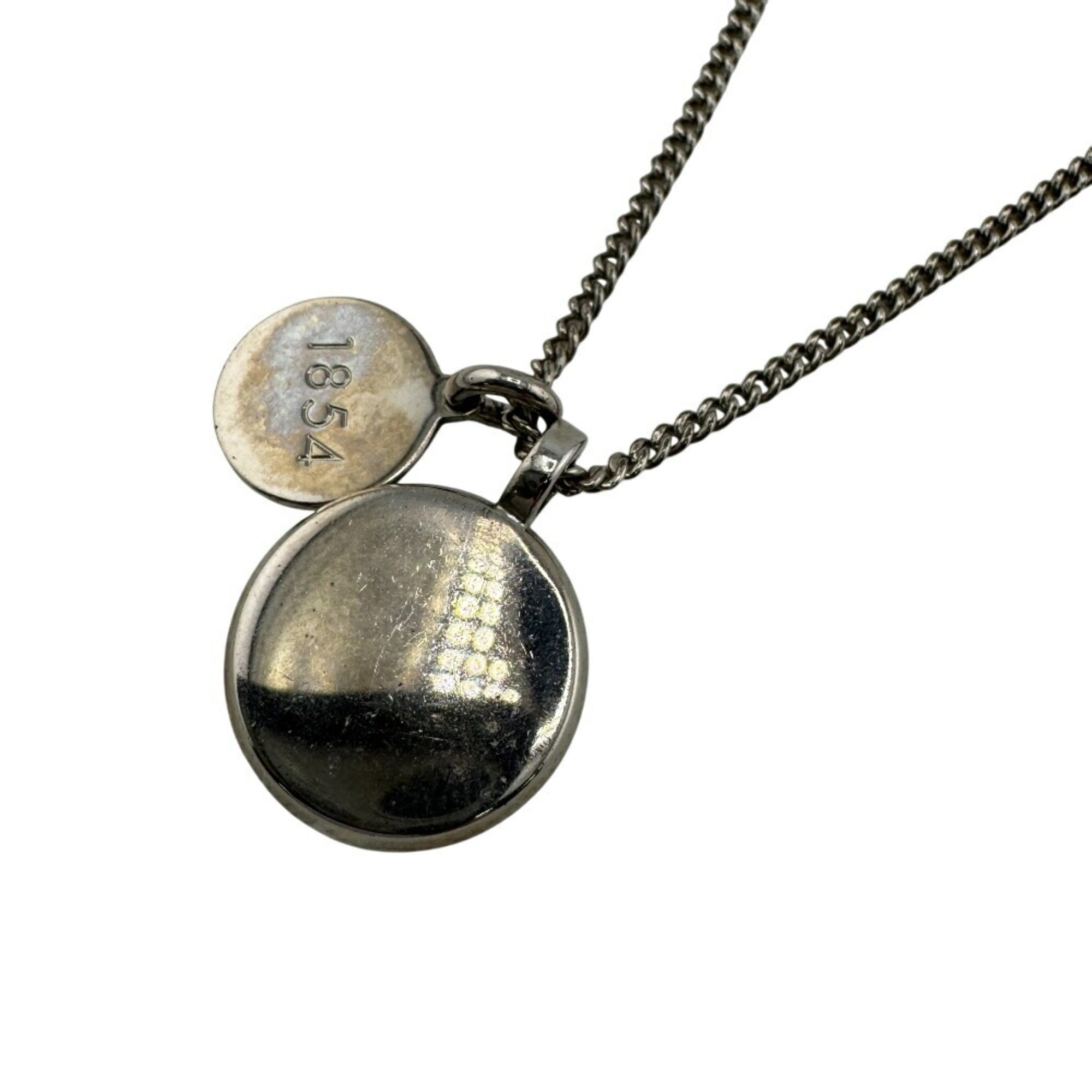 LOUIS VUITTON M00044 LV Horn 1854 Necklace Chain Silver Women's