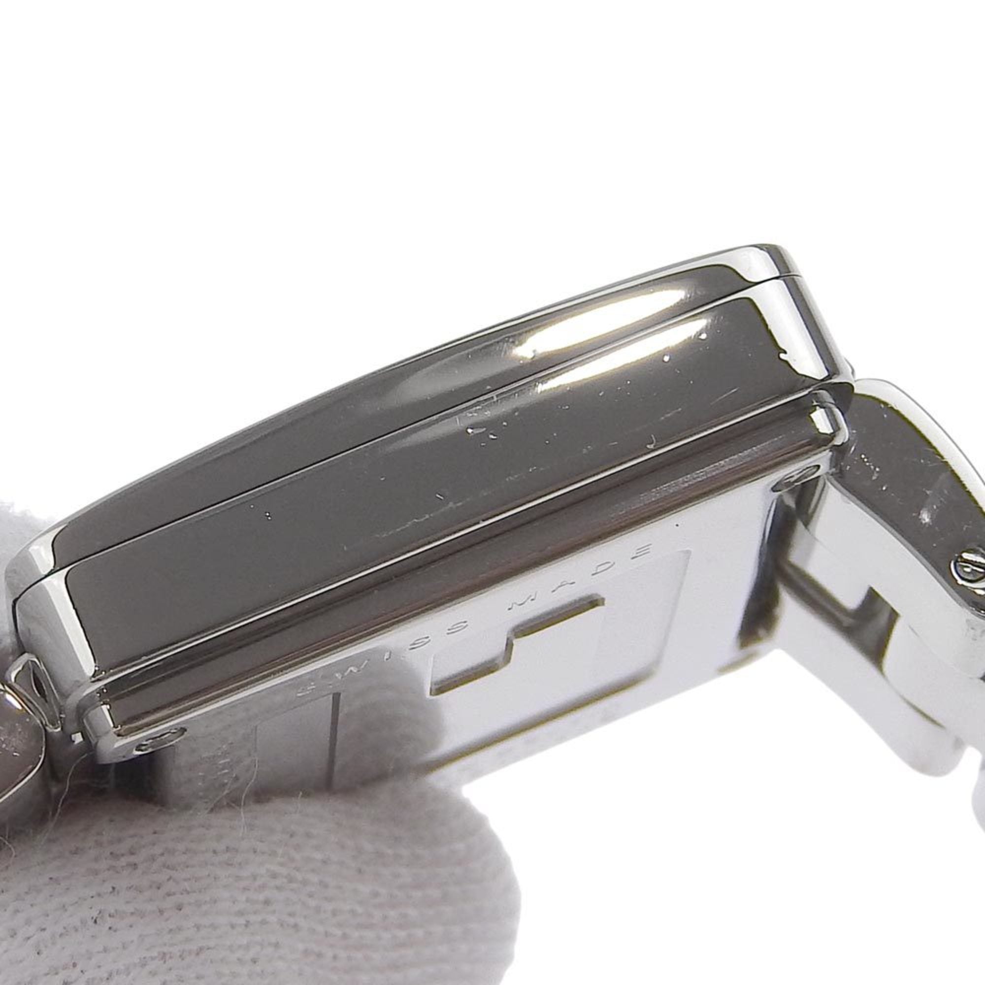 GUCCI Watch 4600L Stainless Steel Swiss Made Silver Quartz Analog Display Black Dial Ladies — Good