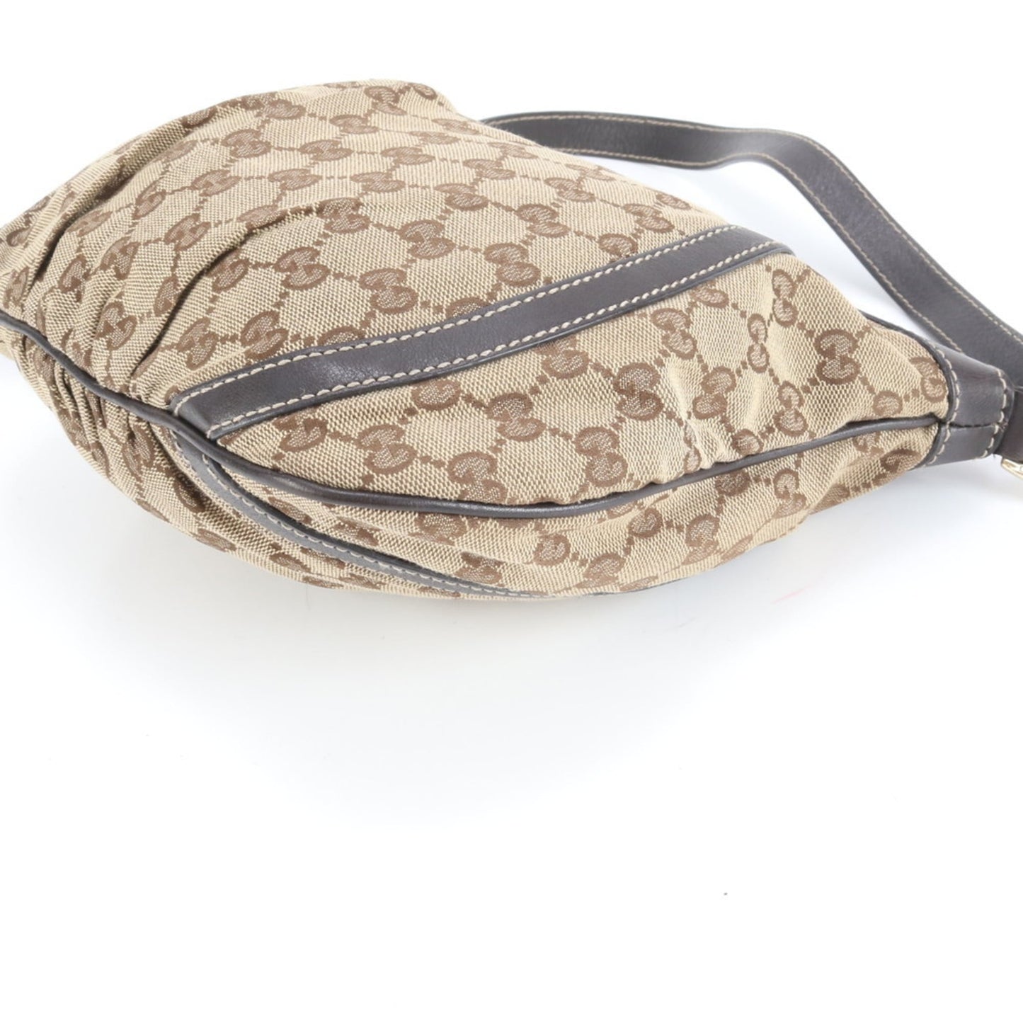 Gucci GG Canvas Abby 203257 Leather Shoulder Bag, Handbag, Brown, Women's