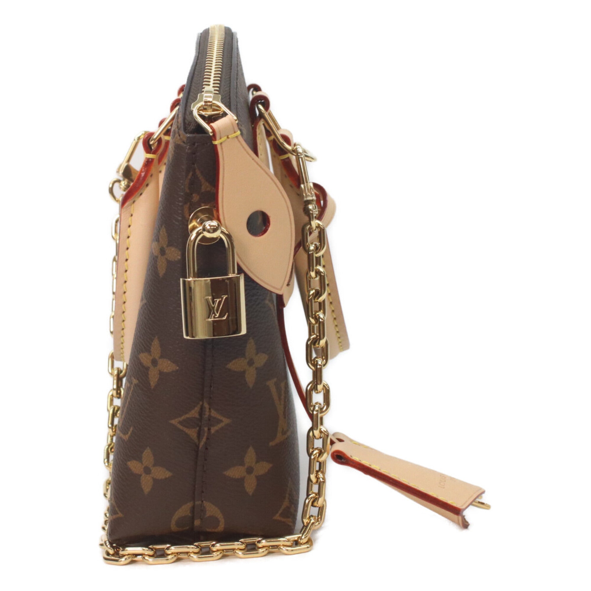 LOUIS VUITTON M12019 Monogram Lockit BB Handbag, Brown, Women's, RFID (IC) — Like New