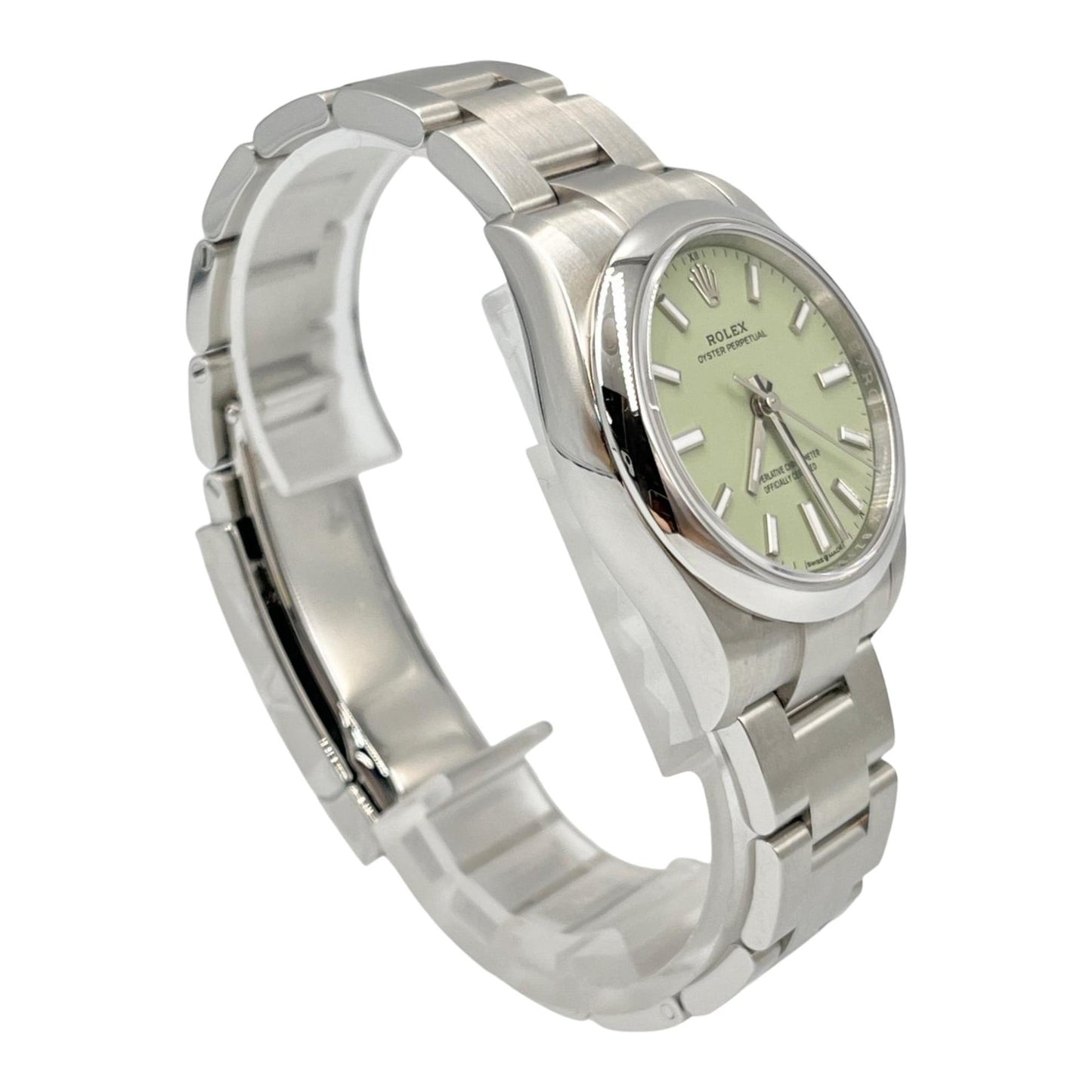 Rolex Oyster Perpetual 34 Pistachio Women's Watch 124200 Stainless Steel Men's