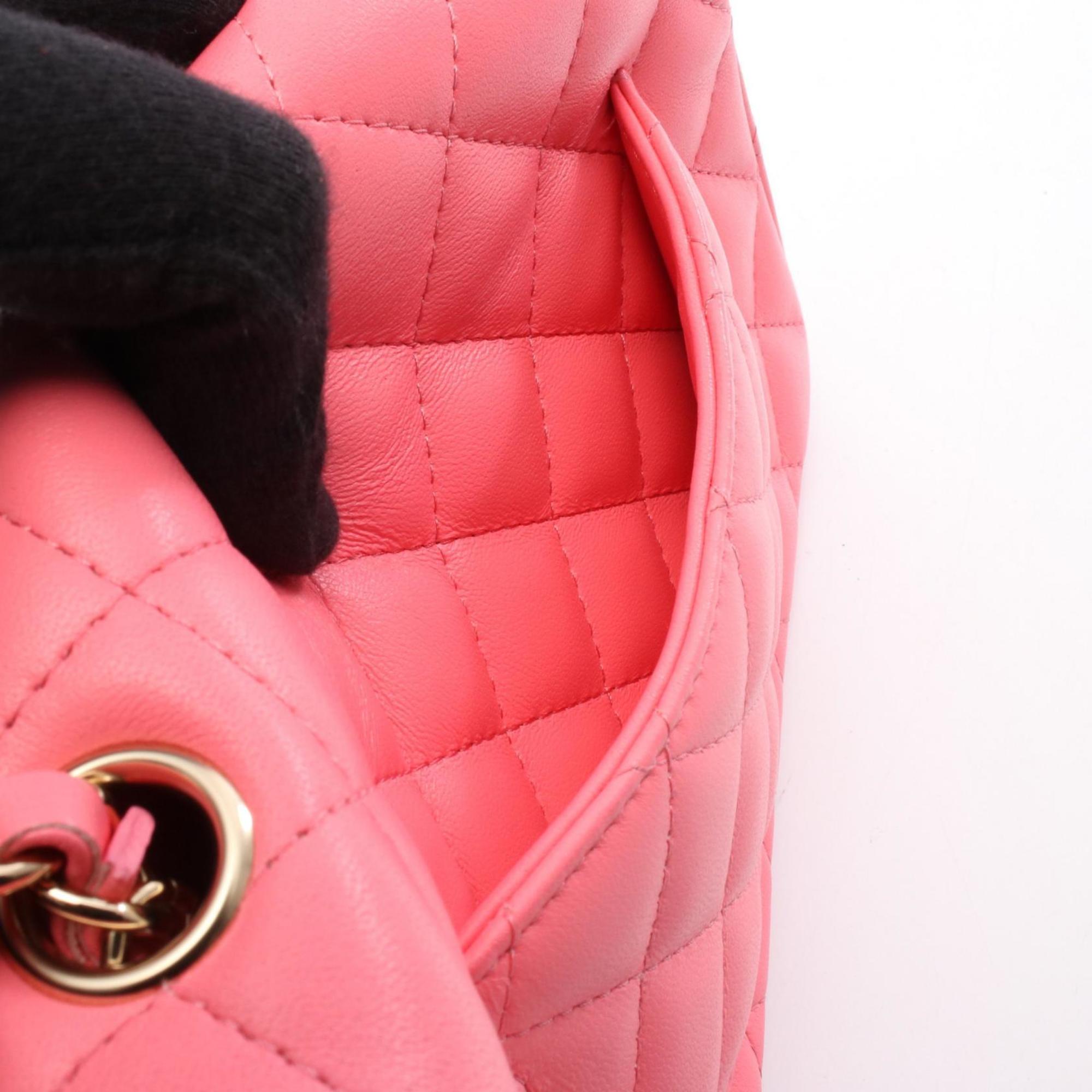 CHANEL Mini Matelasse 20 Shoulder Bag, Leather, Women's, Pink, A69900