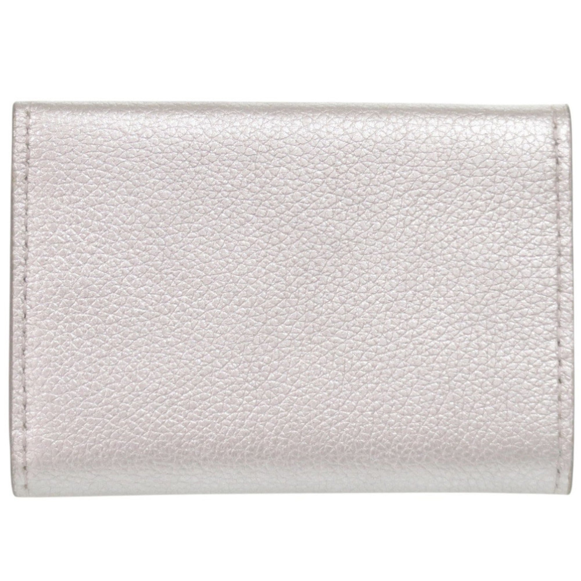 Excellent condition Louis Vuitton Portefeuille Rock Mini Leather Silver Tri-fold Wallet LV 1637