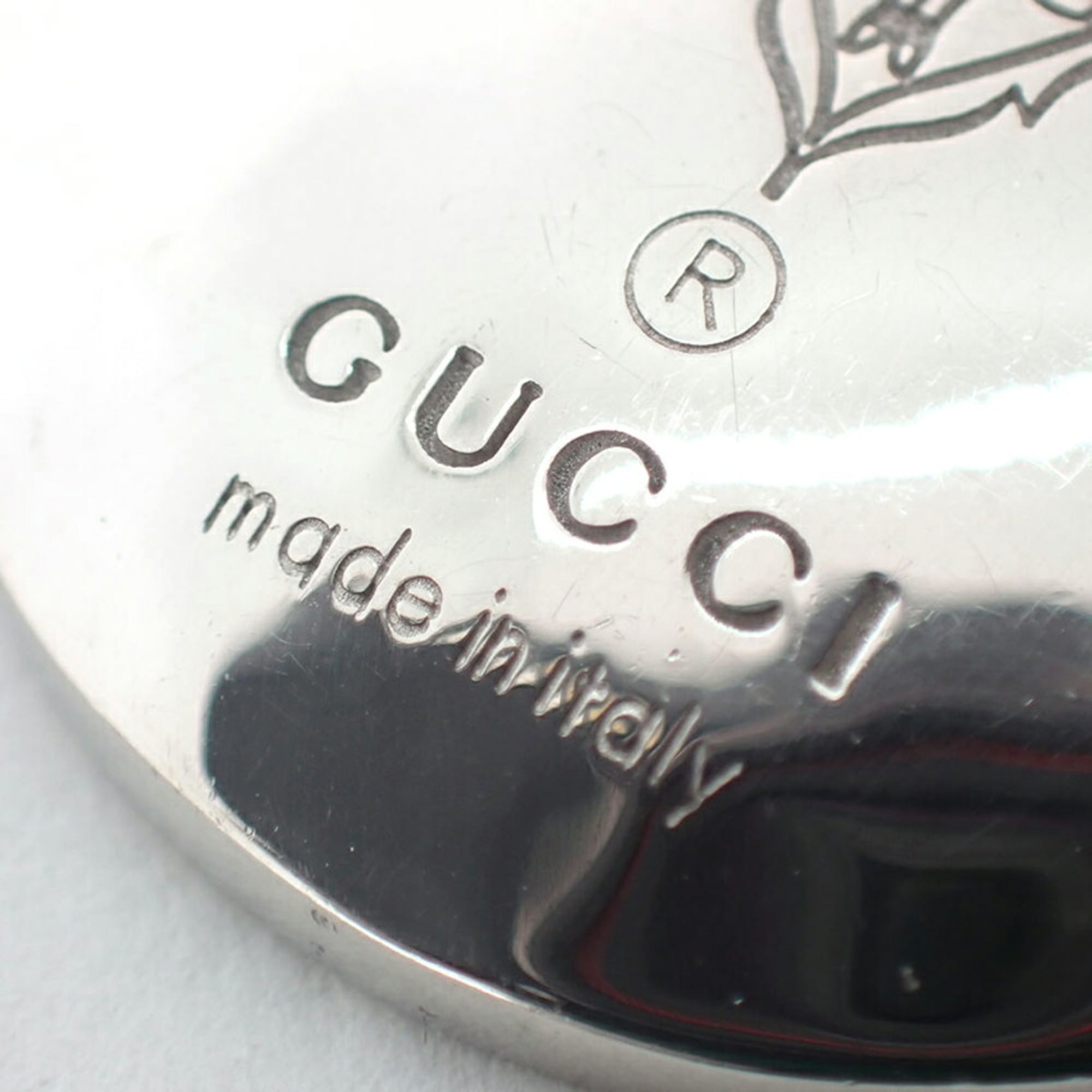 GUCCI SV925 Emblem Crest Pendant Necklace