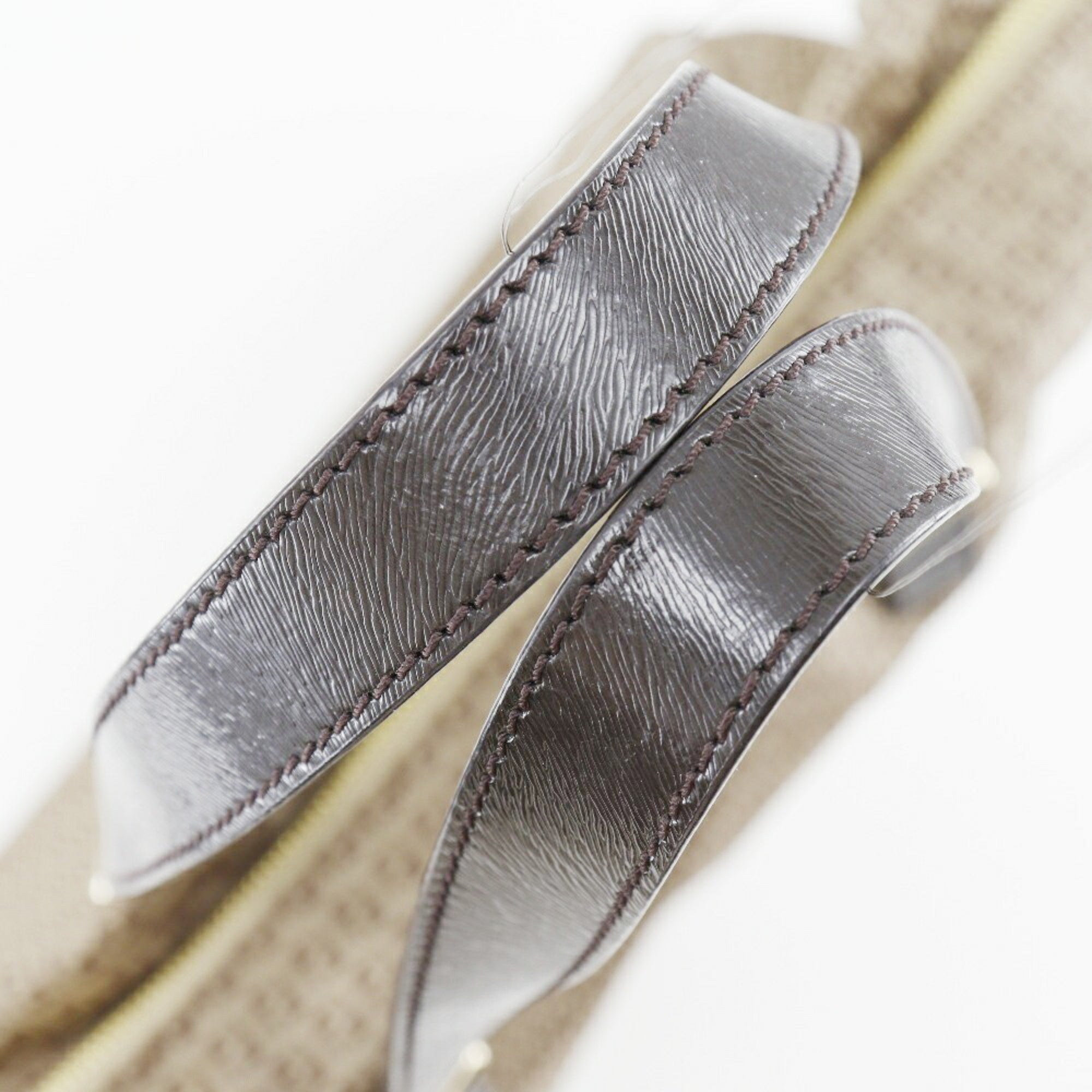 Fendi Micro Zucchini Tote Bag Nylon x Calf Brown Women's