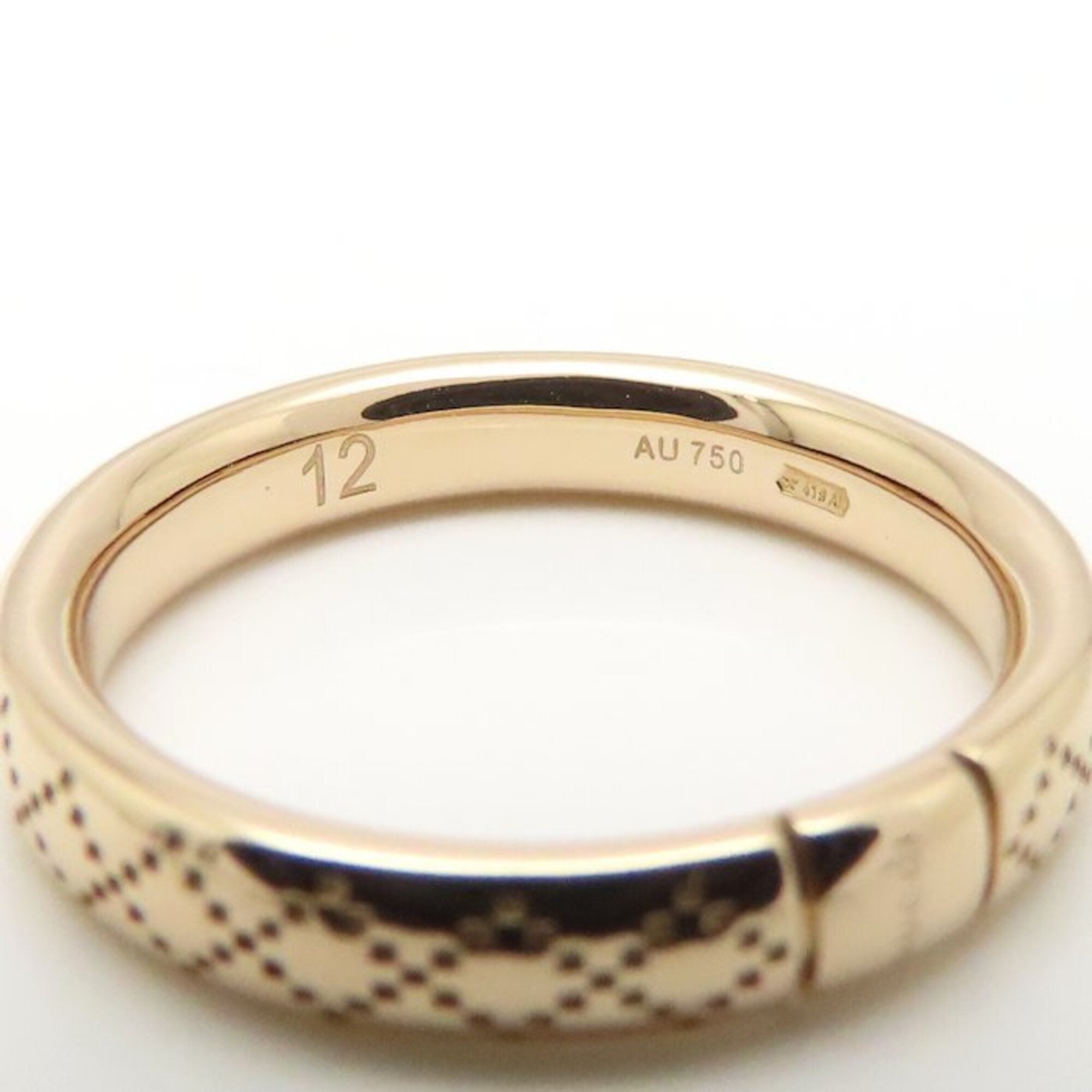 GUCCI Diamantissima Ring, Size 12, 18K Pink Gold, Women's, Item Number 295349 — Like New