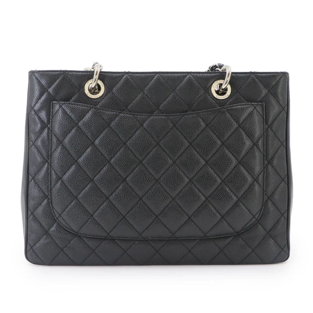 Chanel Matelasse Grand Chain Tote Handbag GST Caviar Leather Black A50995 — Like New