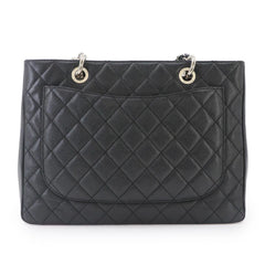 Chanel Matelasse Grand Chain Tote Handbag GST Caviar Leather Black A50995 — Like New