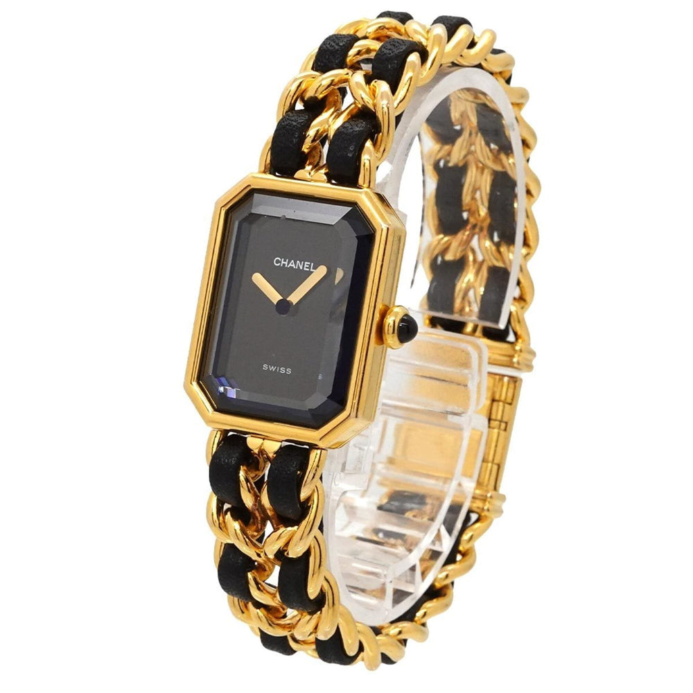 Chanel Premiere Large Size H0001 Women's Watch Black Gold Quartz — Very Good