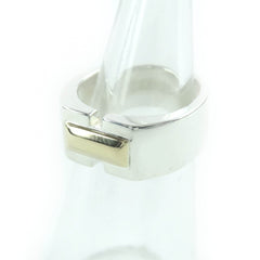 HERMES Vintage Bucket Ring, 925 Sterling Silver and 18K Gold, Size 50 (Japanese size equivalent), Weight: 7.58g, Women's — Like New