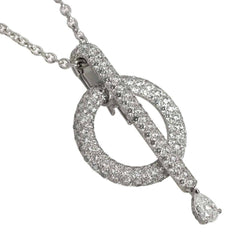 Chanel Omega Diamond Necklace 40cm 18K WG White Gold 750 — Like New