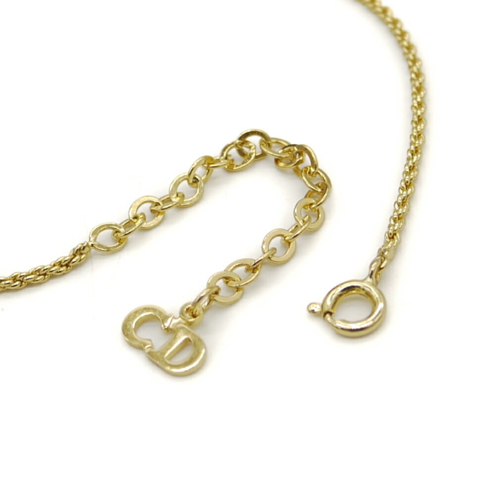 Christian Dior pendant necklace rope chain