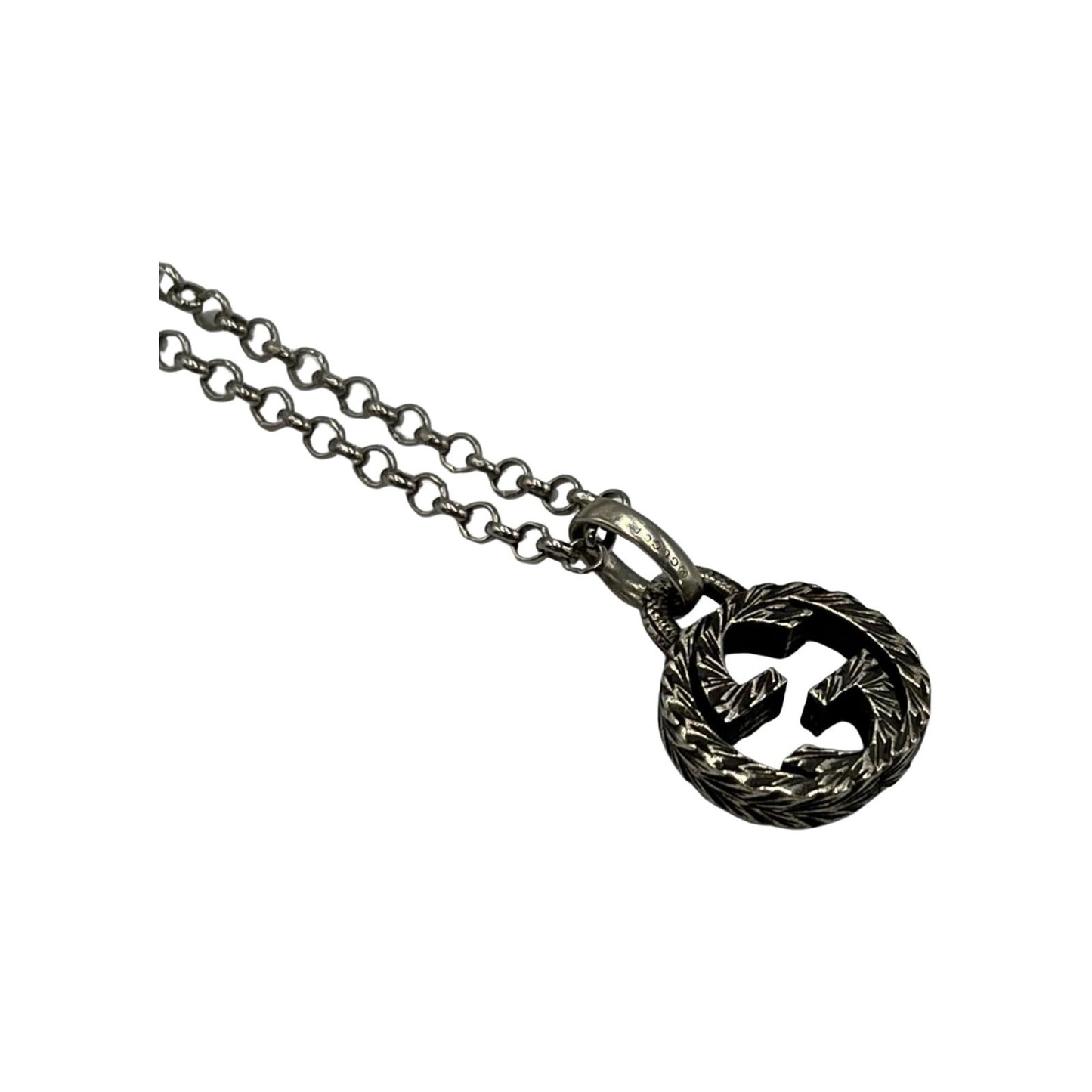 Gucci Interlocking Sterling Silver 925 Necklace for Men