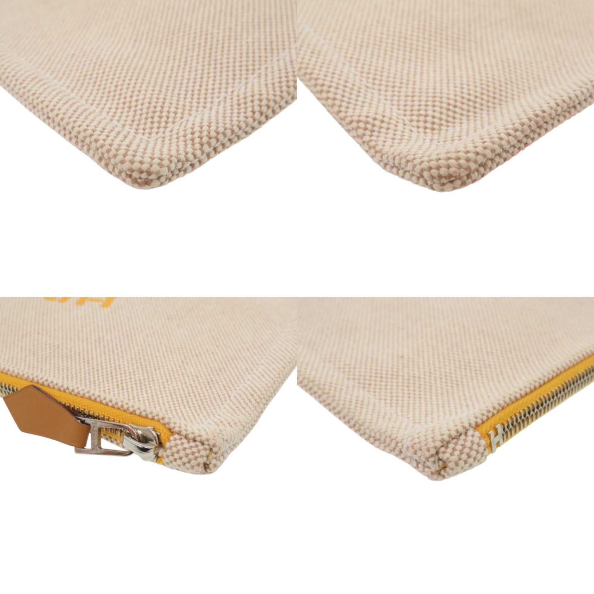 Hermes Like new Hermès New Yachting PM cotton beige pouch 0158 — Like New