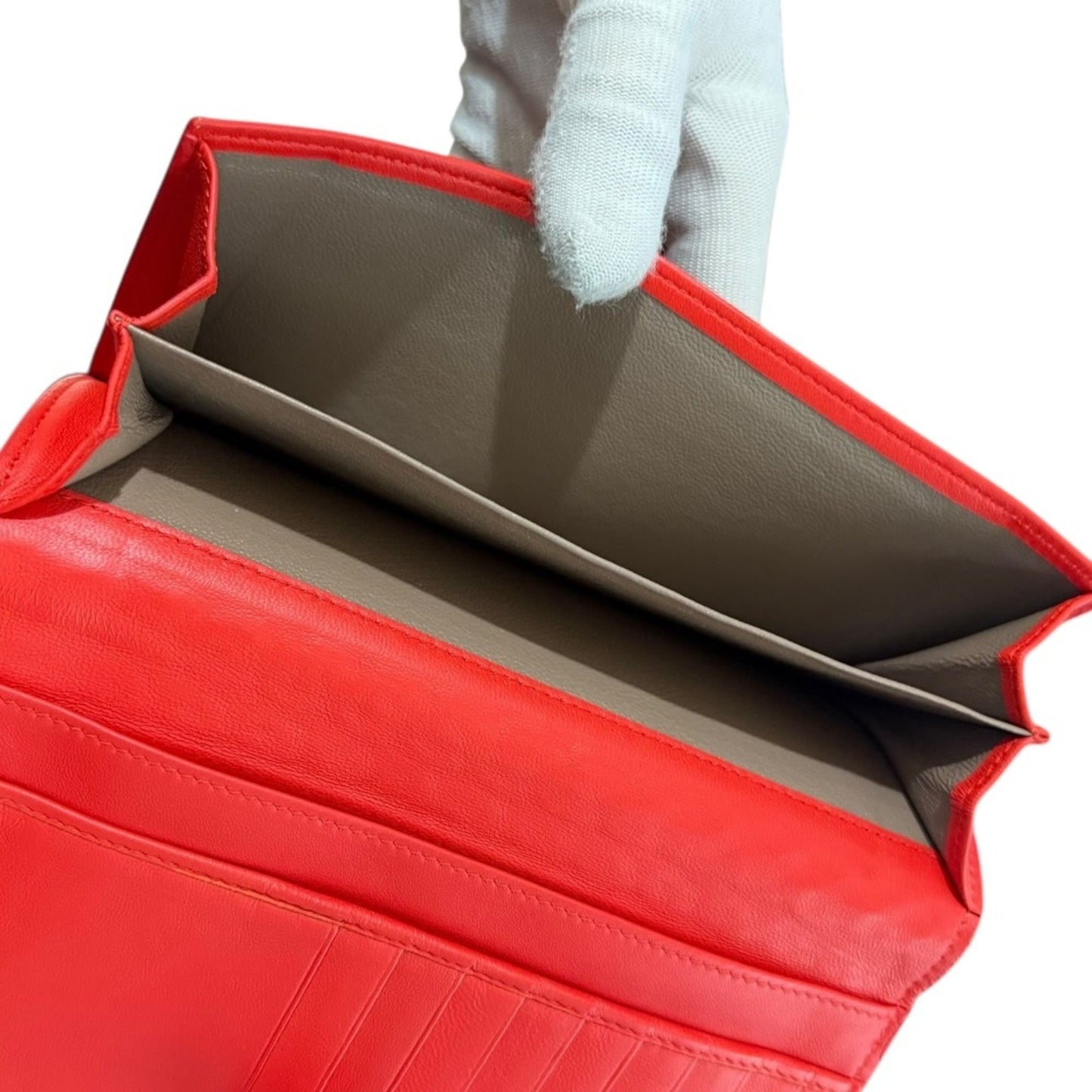 BOTTEGA VENETA Intrecciato Leather Bifold Long Wallet in Red for Men and Women