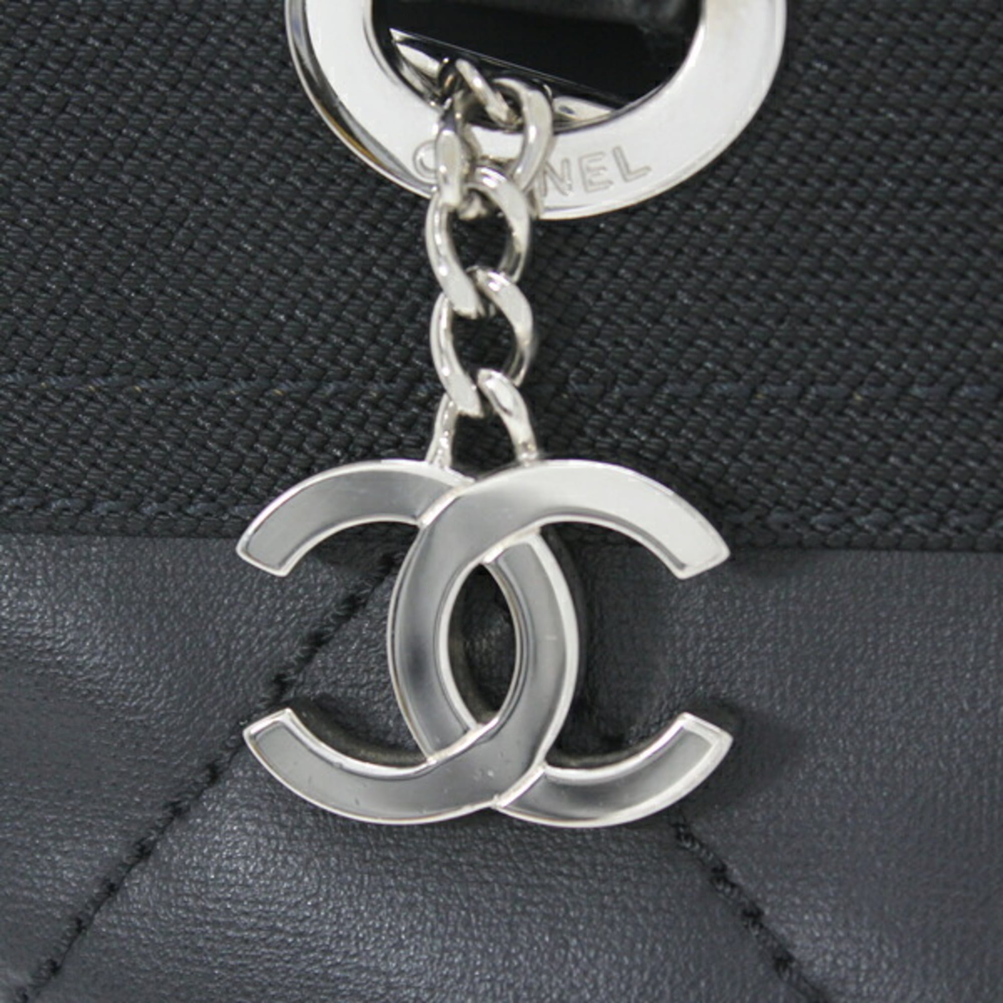 CHANEL Paris Biarritz Tote PM Black PVC Nylon Leather Bag Coco Mark A34208 T6222 — Like New
