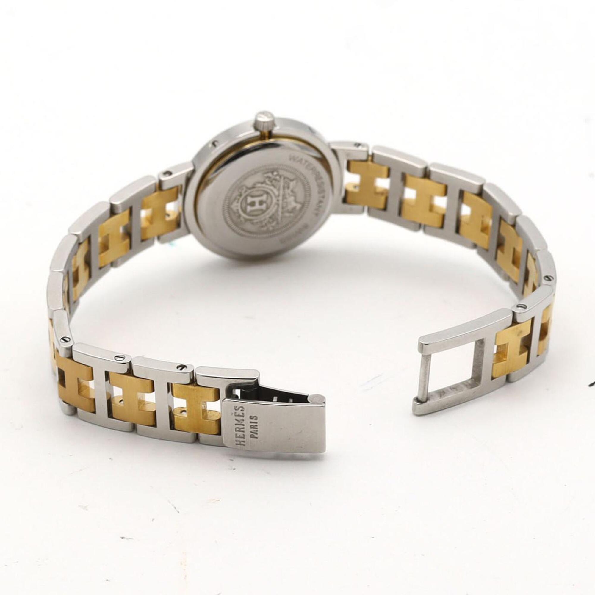 Hermes Clipper Combination SSxGP Quartz Watch — Good