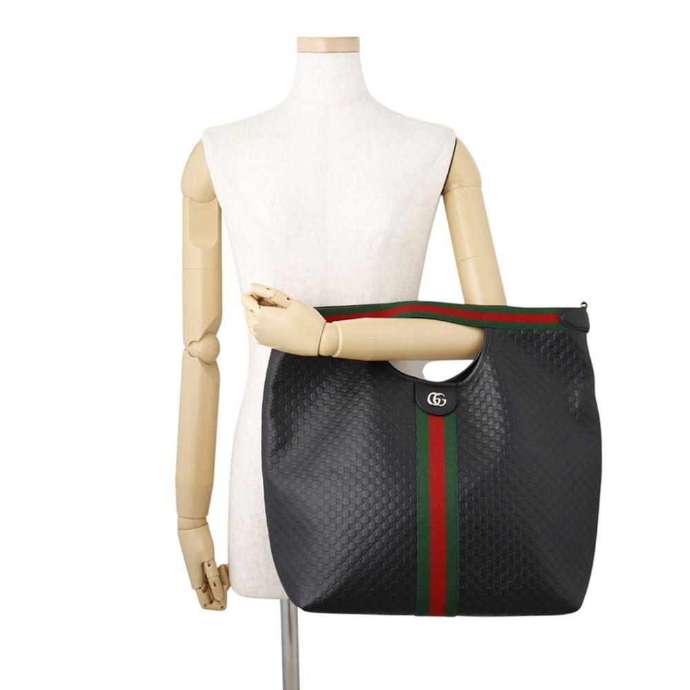 Gucci Ophidia Tote Bag, GG Embossed Leather, 865452, GUCCI Web Japan Limited Edition, Black, Handbag for Men — Like New