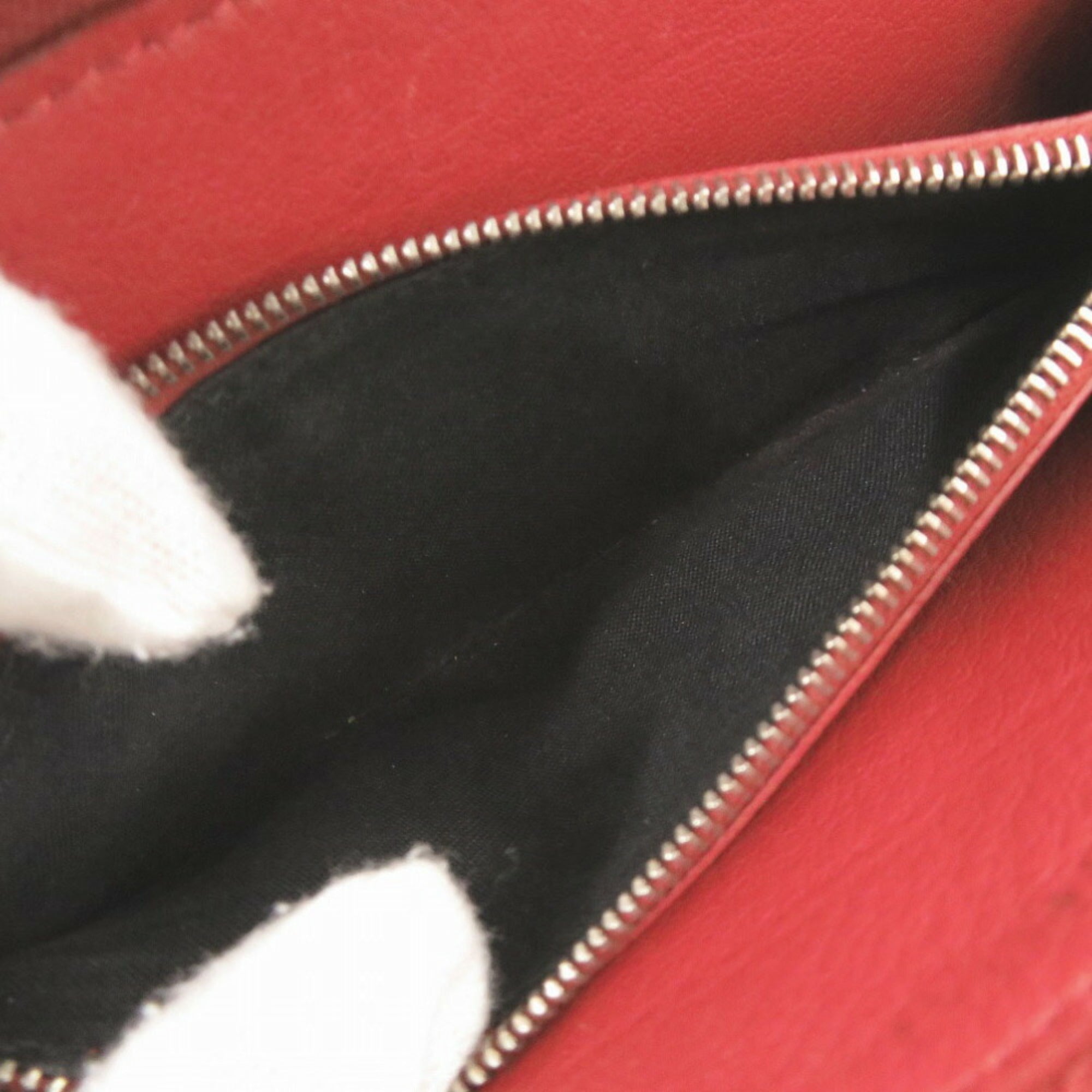 Balenciaga 371661 Calf Leather Red Long Wallet 1553BALENCIAGA