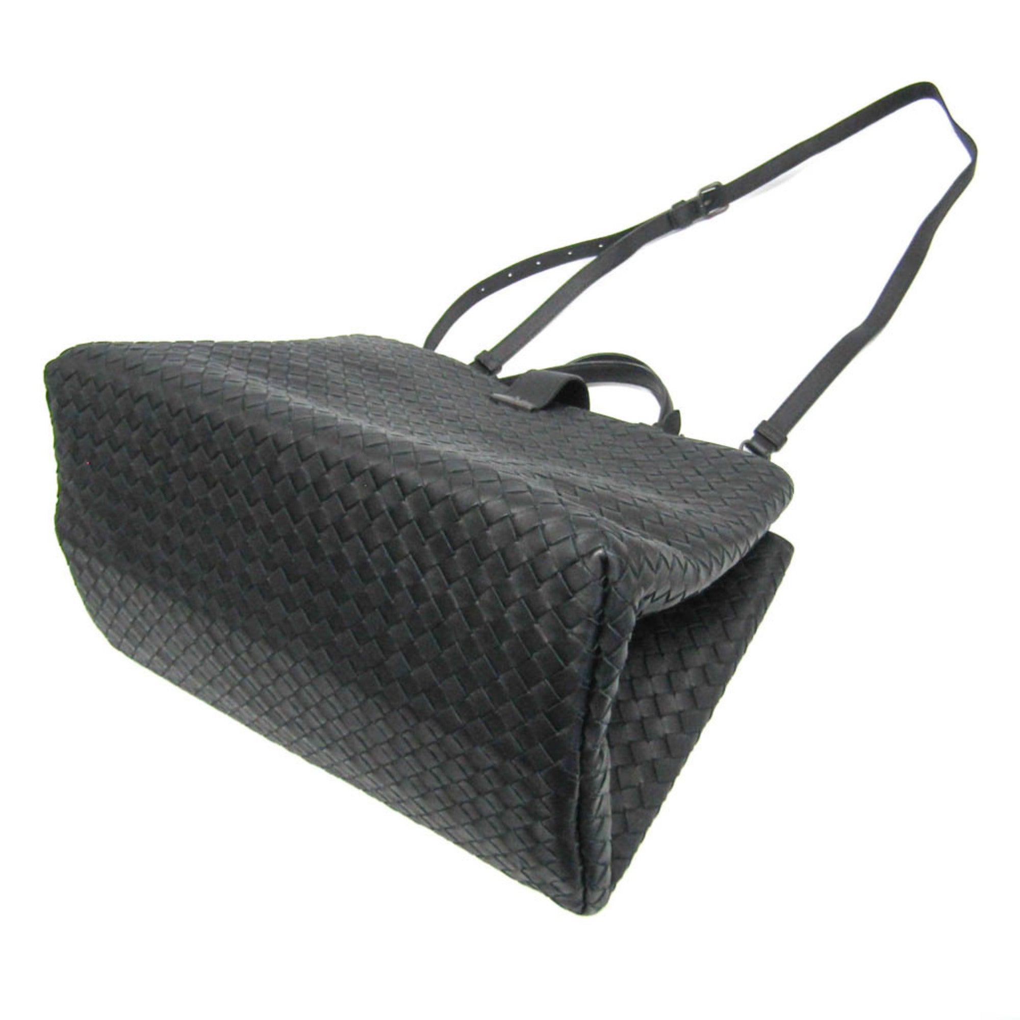 Bottega Veneta Intrecciato Rome Leather Handbag,Shoulder Bag Black — Like New