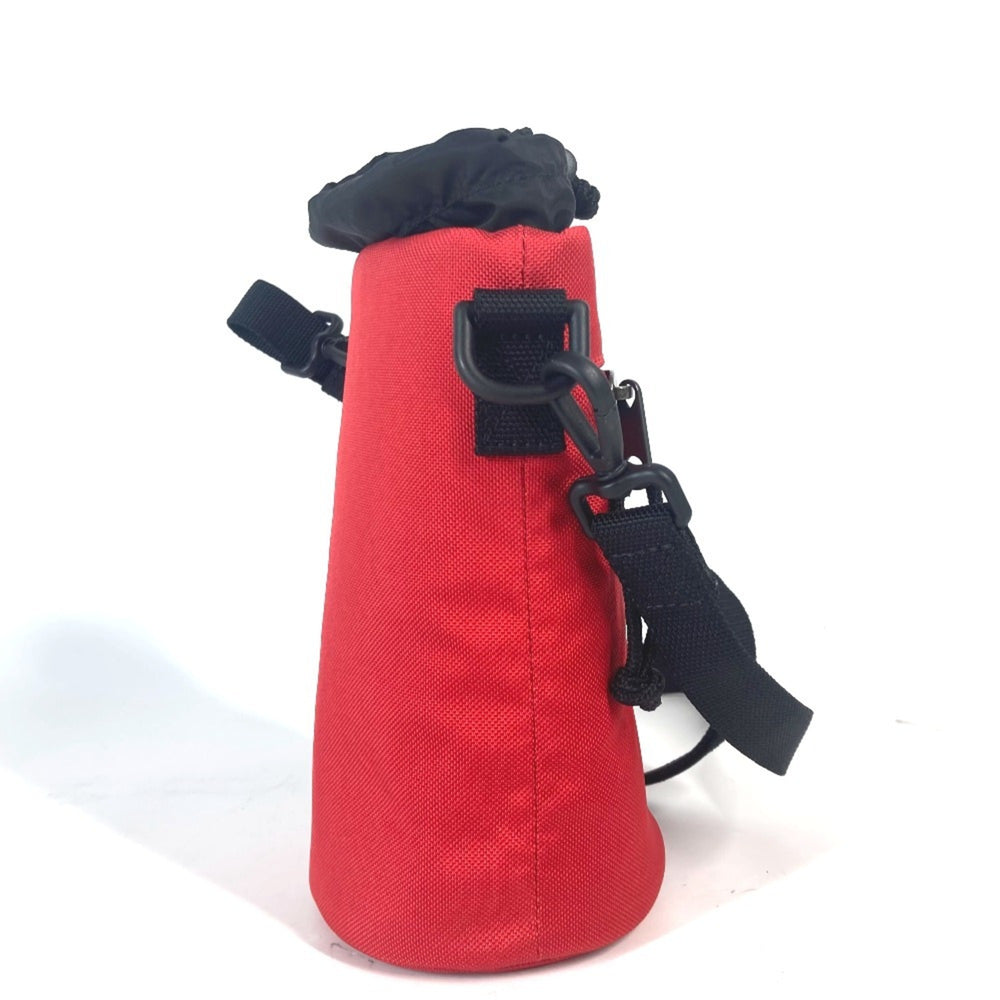 BALENCIAGA 618193 WEEKEND Bottle Holder Pochette Shoulder Bag Nylon Canvas Men's Women's Red MO-241006-10 — New - Store Return