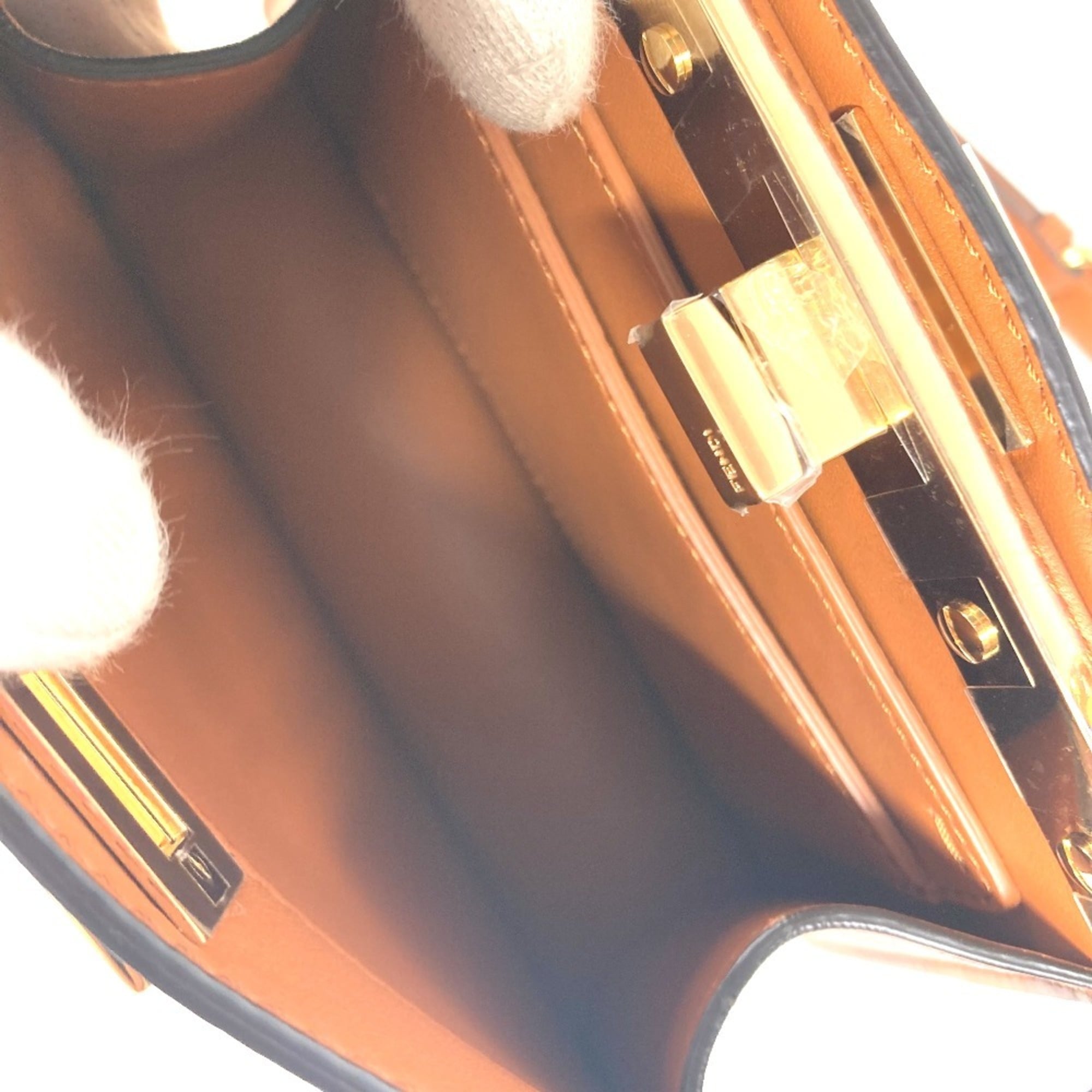 FENDI 8BN335 Peekaboo ISeeU Petite Bag Handbag Shoulder Leather Women's Brown E-240717-2 — New - Store Return