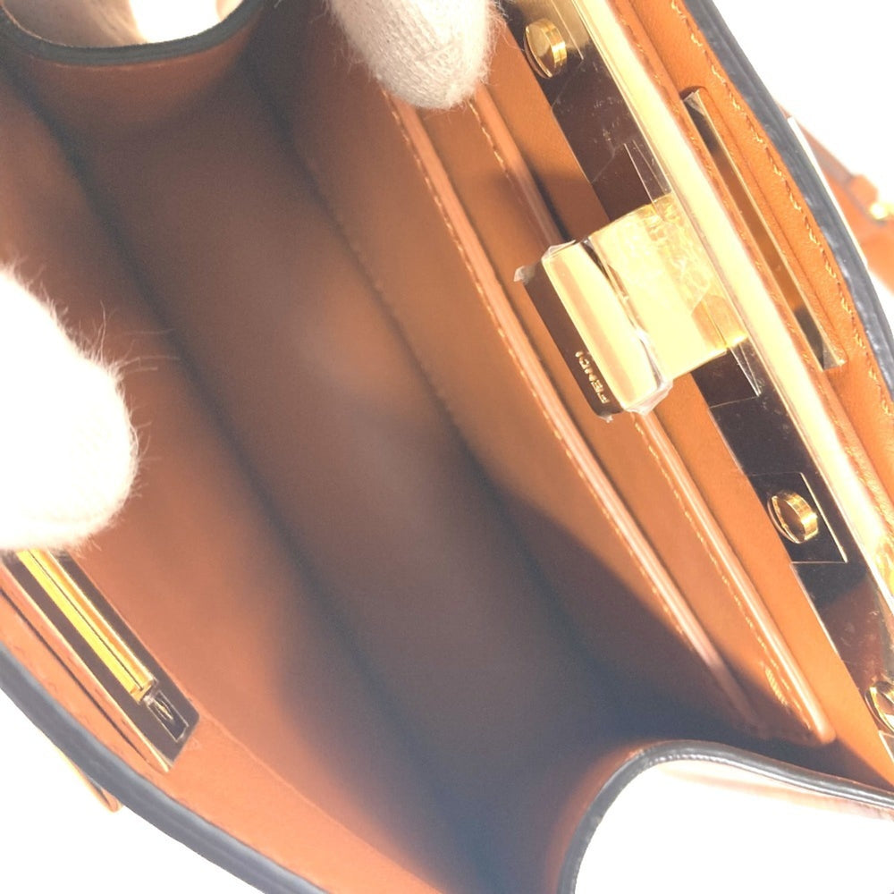 FENDI 8BN335 Peekaboo ISeeU Petite Bag Handbag Shoulder Leather Women's Brown E-240717-2 — New - Store Return