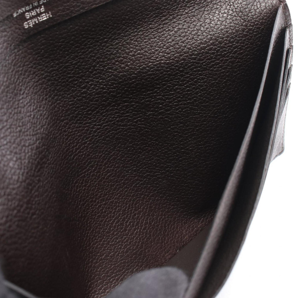 Hermes Hermès MC2 Mendel Tail Bifold Long Wallet, Leather, Evercolor, Men's, Brown