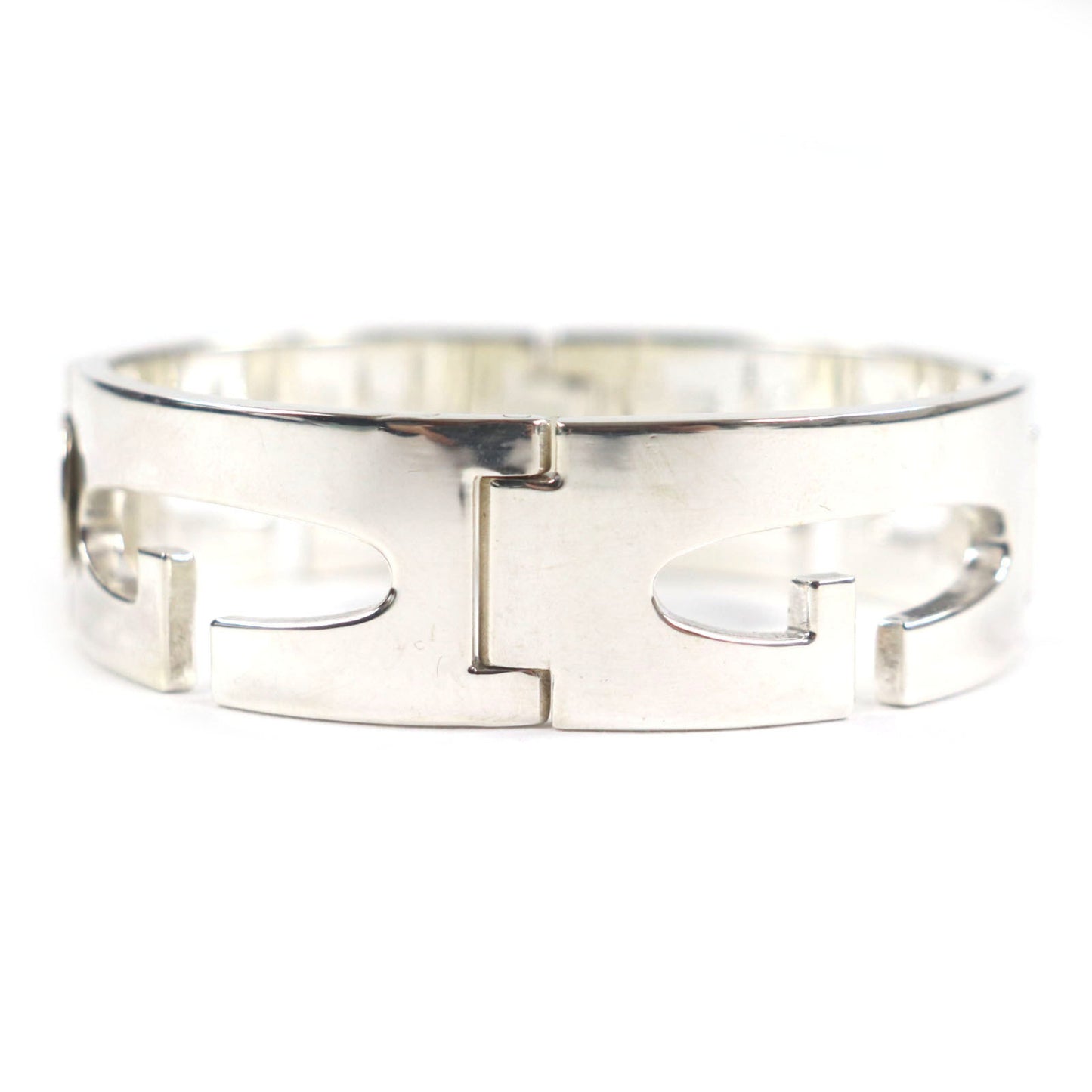GUCCI Vintage Heavy Bracelet, 925 Silver, Tom Ford Era, G Logo, Made in Italy, Weight: 84.78g, Men's