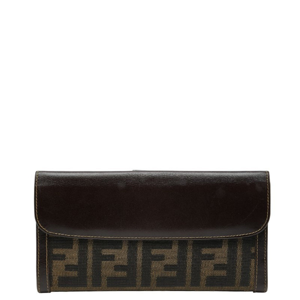 Fendi Zucca Long Wallet 2804 01339 088 Brown Canvas and Leather Women's FENDI