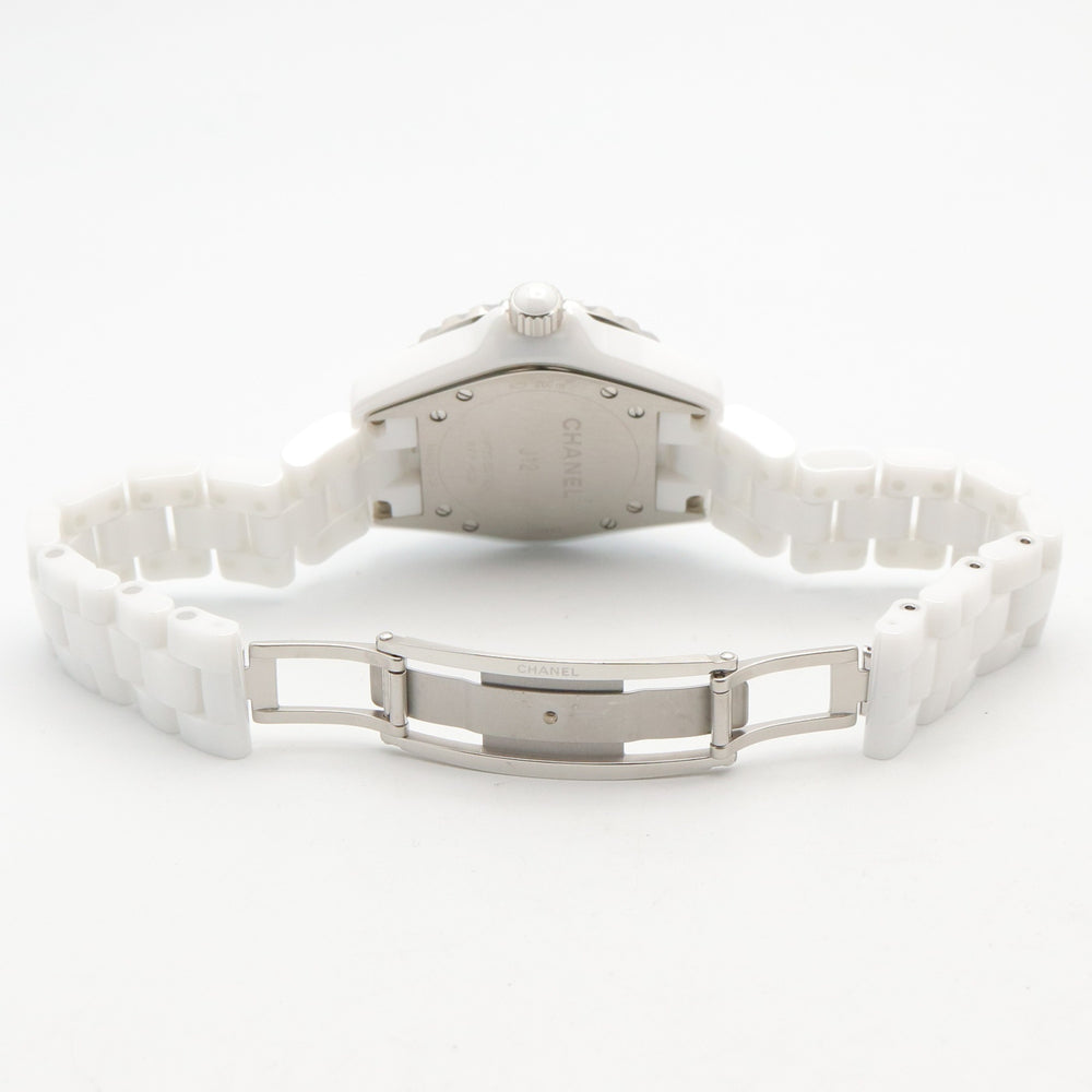 Chanel J12 12-Diamond Watch, Ceramic, Diamond, Ladies, Pink Tone, Shell, H5513 — Very Good