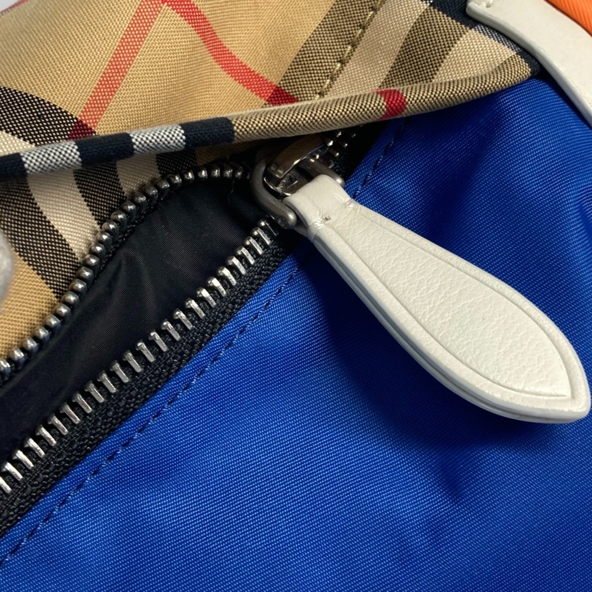 Burberry 4078448 Bag Backpack Backpack Beige Orange x blue — Like New