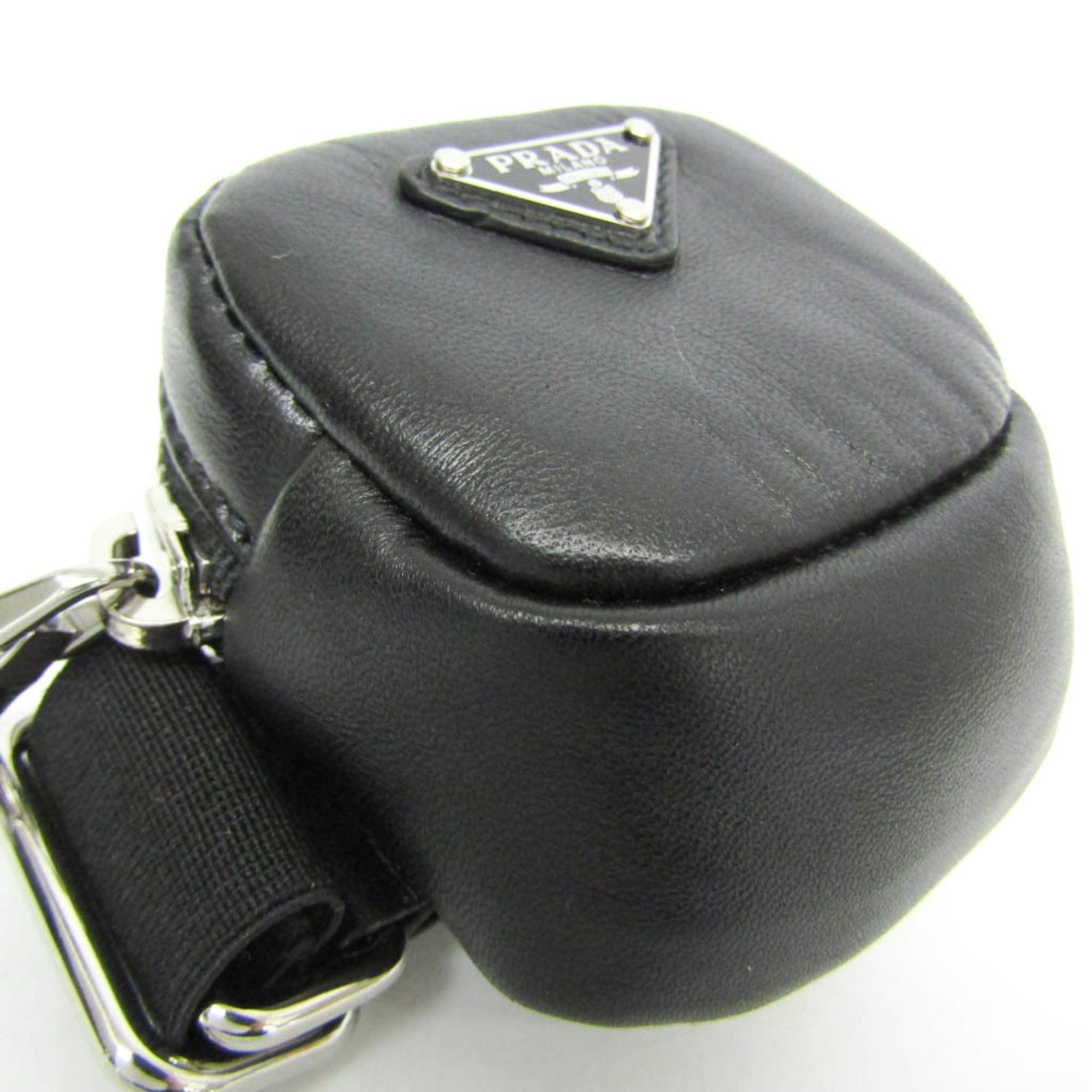 Prada Belt Pouch 1TT137 Women,Men Leather Pouch Black — Like New